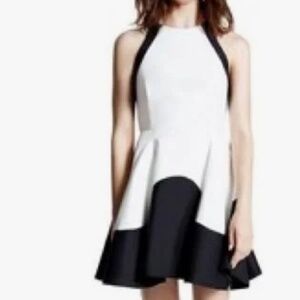 Halston Heritage Black White Prom Dress 2026 NWT Designer Formal Size 10